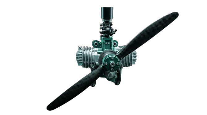 NAS 2 series engine mounted with carbon fiber propeller